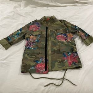 Camou & Floral “Military” Style Jacket